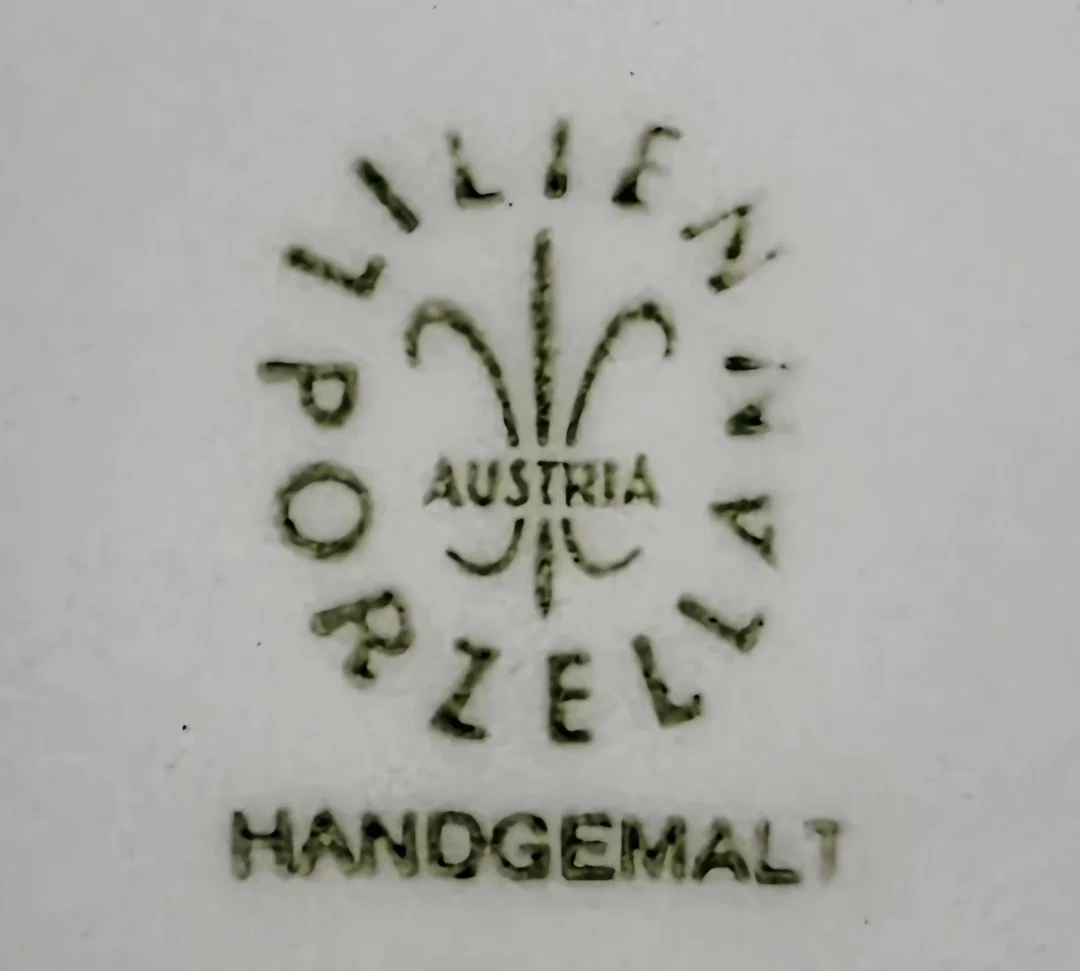 Lilienporzellan Austria - Alpenflora Teller hoch – Bild 4