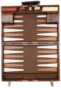 Backgammon-Spiel im Kunstlederkoffer groß - Bild 2
