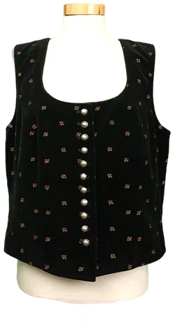 h.moser Damentracht Samtgilet "Pleamle" Gr. XL – Vorschau 1