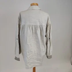 Damentrachtenbluse - Leinen mit hübschen Ledereinsätzen - Gr. 40 – Vorschau 3