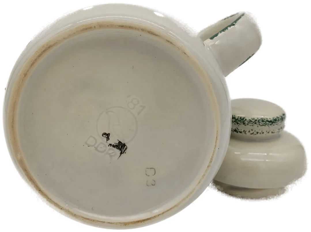 Vintage Kaffeekanne Keramik DDR - H/19 cm, Ostalgie – Bild 5