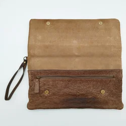 Minoronzoni 1953 Vintage Handtasche/Clutch mit Nieten | Leder | Braun – Vorschau 2