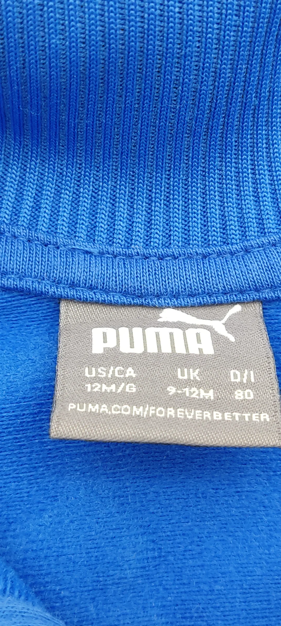 Puma Kinder Jacke blau/weiß Gr. 80 – Bild 2