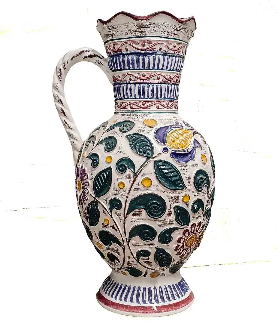 Bay Keramik XL Vase 63 50 West Germany – Vintage Henkelvase 51cm – Bild 1
