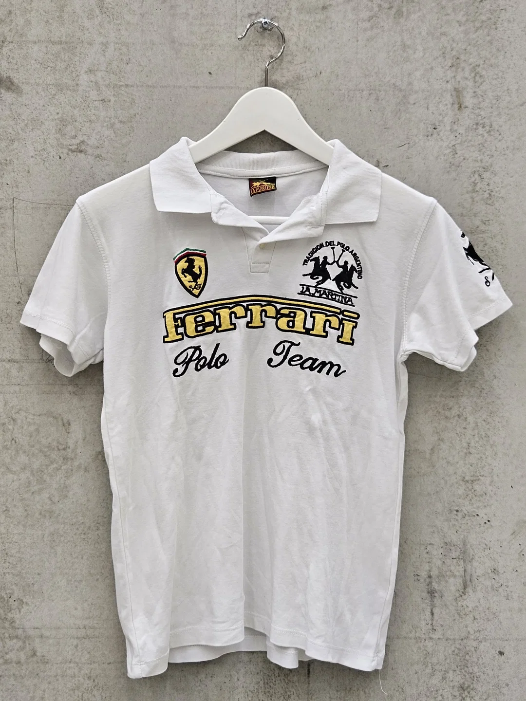 LA MARTINA x FERRARI Kinder T-Shirt, weiß - Gr. 170/176 – Bild 1