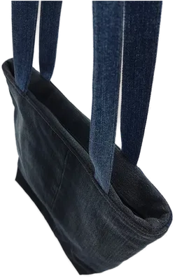 Damen Handtasche blau handgemacht upcycling - Bild 4