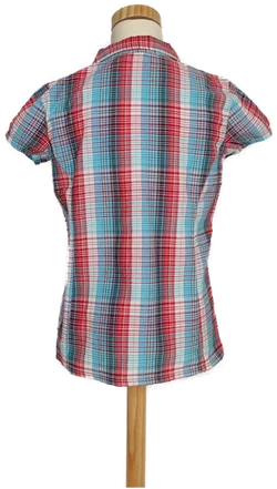 Icepeak Mädchen Bluse kariert weiß, blau, rot- 152 - Bild 2