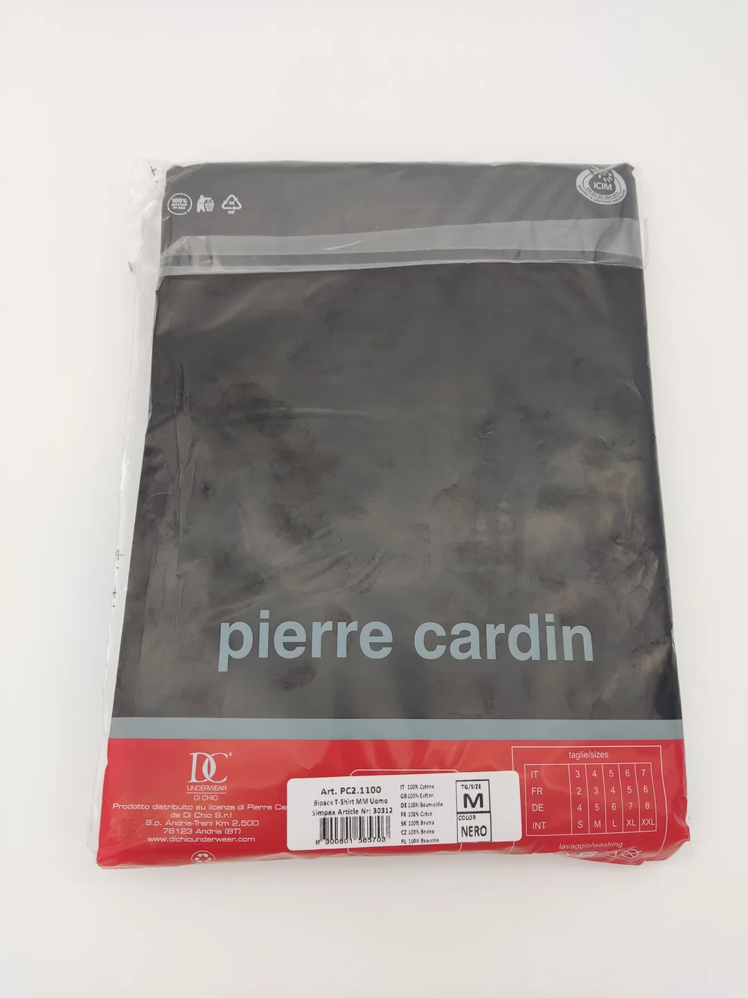 PIERRE CARDIN Herren T-Shirts schwarz 2er-Pack neu mit Etikett -  Gr. M – Bild 2