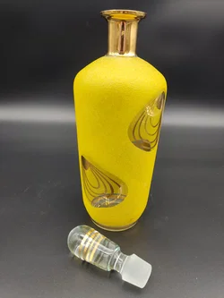 Vintage Likörset / Karaffe + 3 Gläser - gelb/transparent - Bild 4