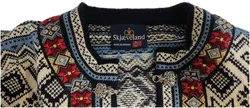 Skjaeveland Herrenpullover aus purer Wolle in blau, Größe M mit Originaletikett - Bild 4