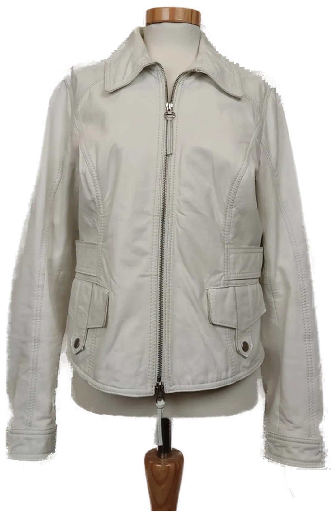 conbipel Damen Lederjacke weiß Italienische Gr. 46 (deutsche Gr. 40) - Bild 1