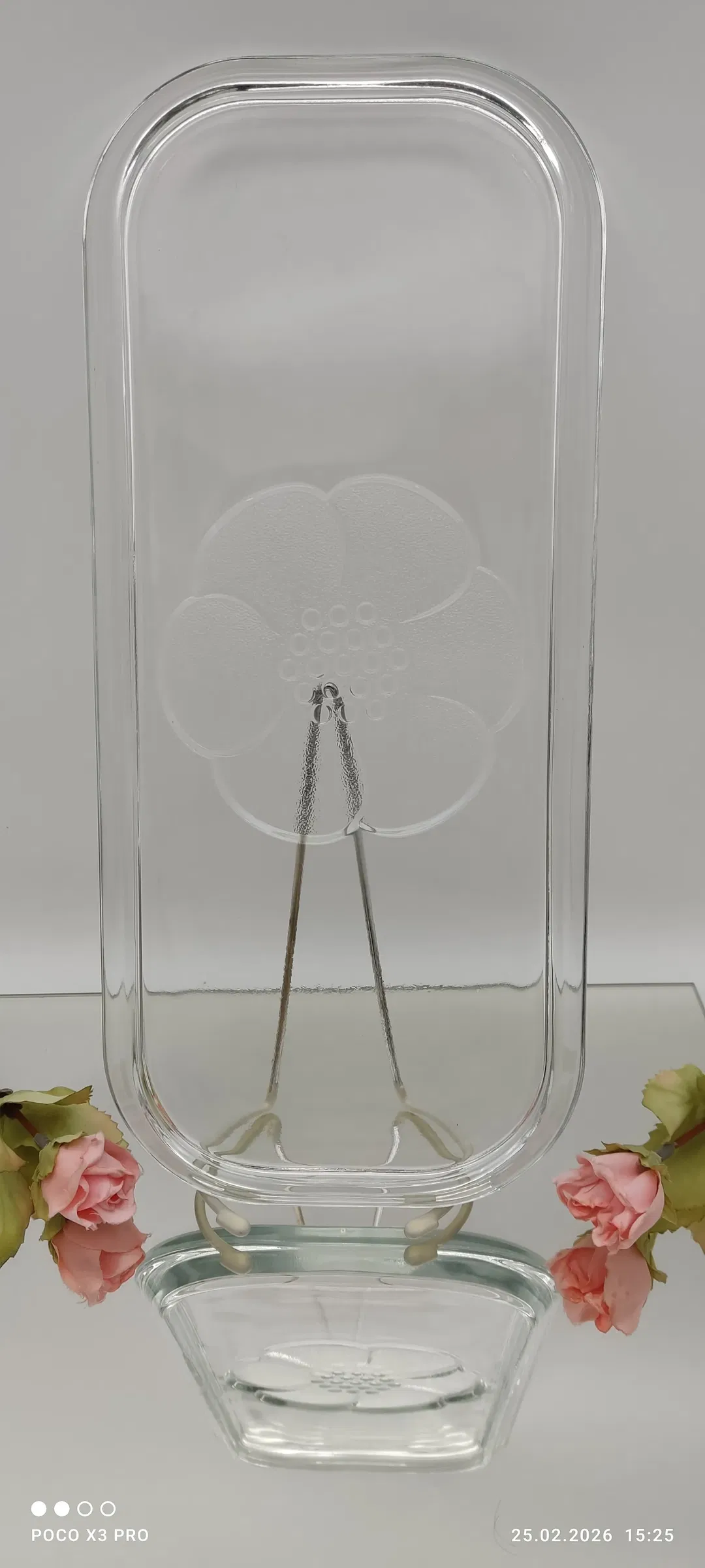 Vintage Servierplatte mit Blumenmotiv - Bild 1