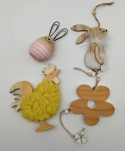 4er SET Holzdekoration - Ostern - Bild 1