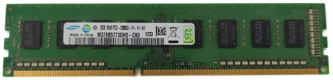 Samsung 2GB DDR3 1Rx8 PC3-12800U-11-11-A1 Arbeitsspeicher / RAM  - Bild 1