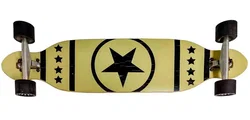 Vintage Longboard mit Sternen-Design – 96 cm Skateboard - Bild 4