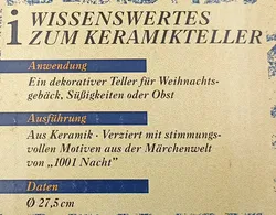 Weihnachtsteller blau gemustert - Bild 7