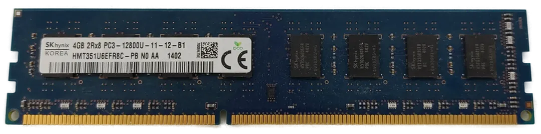 SK Hynix 4GB DDR3 2RX8 PC3-12800U-11-12-B1 Arbeitsspeicher / RAM - Bild 4