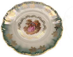 2 x Seltmann Weiden Porzellanteller Durchmesser 19cm Jean-Honoré fragonard sujet Goldrand - Bild 3