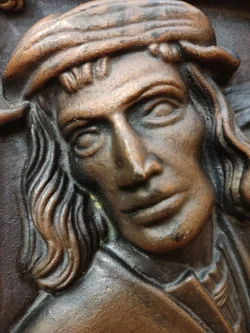 Gusseisenbild 'Der Fenstergucker' von Anton Pilgram 23x18cm | Historisches Detail – Vorschau 4