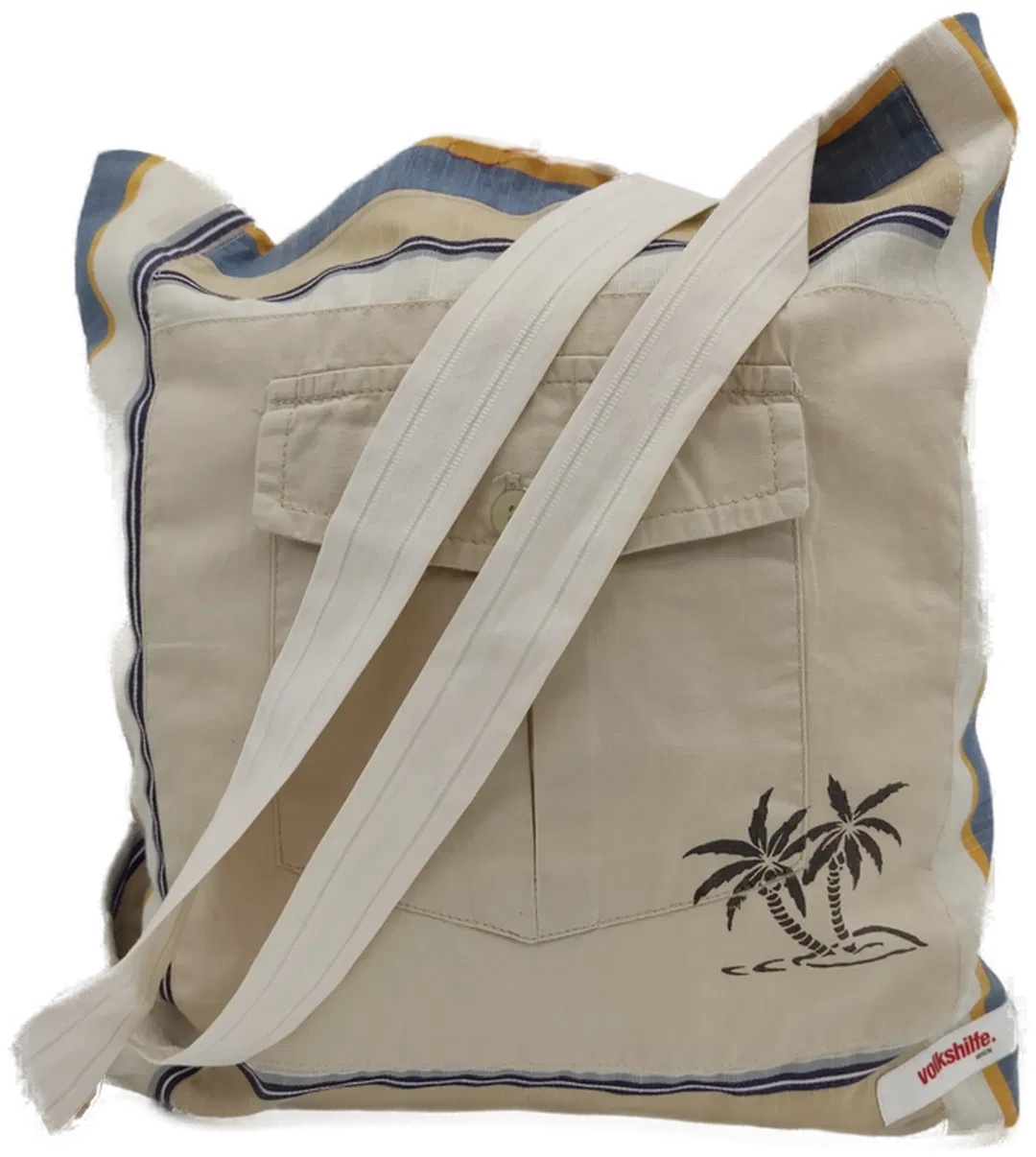 Tragtasche Stoff mehrfarbig + Henkel - Bild 4