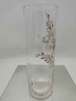 Handbemalte Glasvase Mit Blumenmotiv  | Floraler Schatz - Bild 3