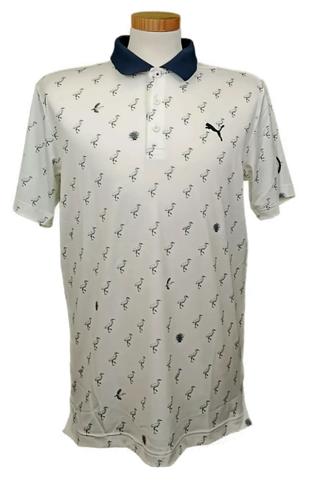 Puma Mercedes-Benz Collection Golf-Poloshirt Herren weiß gemustert Gr. M - Bild 1