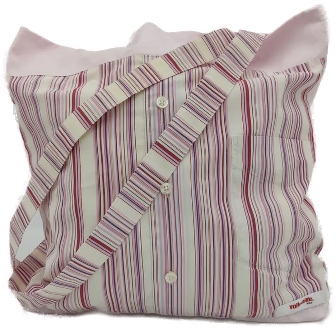 Tragtasche Stoff mehrfarbig + Henkel - Bild 1