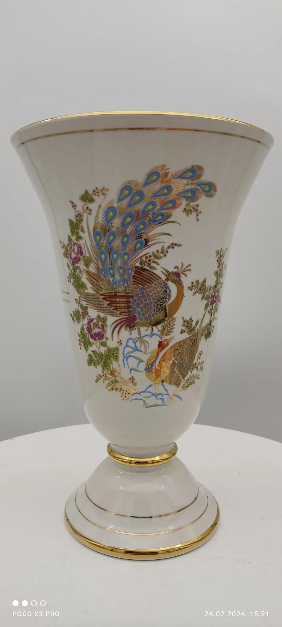 Spyropoulos Keramik Vase mit 24 Karat Gold aus Griechenland - Bild 1