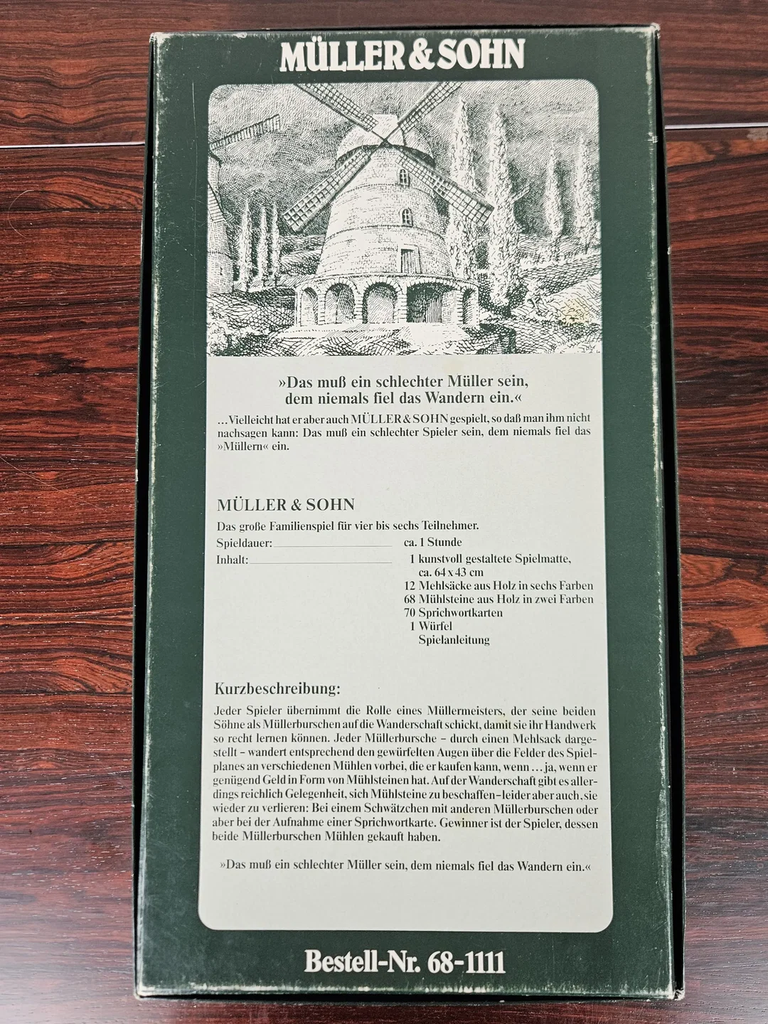 MÜLLER & SOHN - Das Zunftspiel wackerer Müllersleute - Gesellschaftsspiel - Franckh – Bild 2