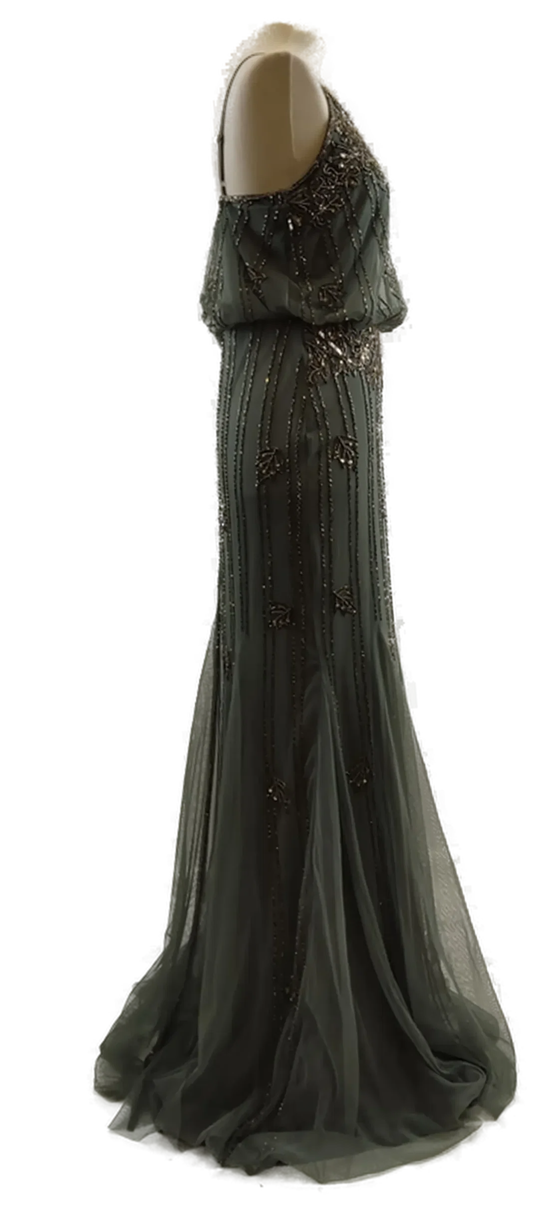 Bodenlanges Pailletten Ballkleid  – Bild 5