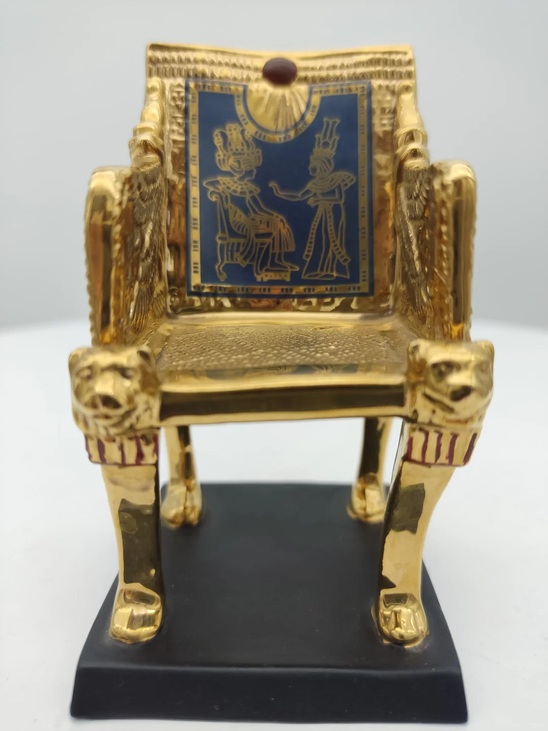 Goldene Thron des Tutanchamon Porzellan & Zertifikat von Franklin Mint | Limitierte Rarität – Bild 2
