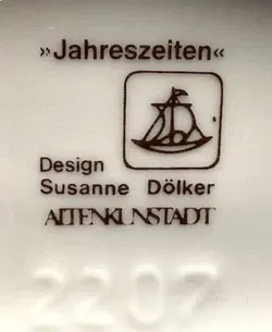 Fürstenberg „Jahreszeiten“ Schnaps-Set – Design Susanne Dölker – Flasche + 6 Gläser - Bild 4