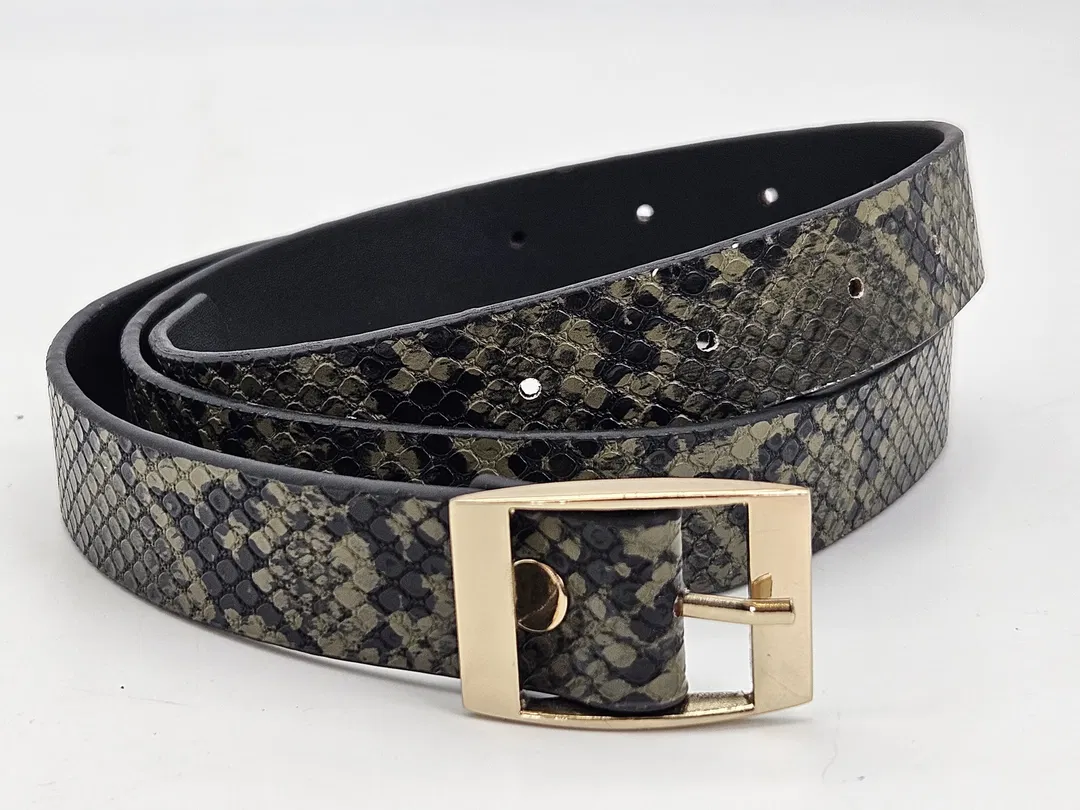 Damen Ledergürtel - Schlangenoptik - Länge ca. 100 cm - Bild 1