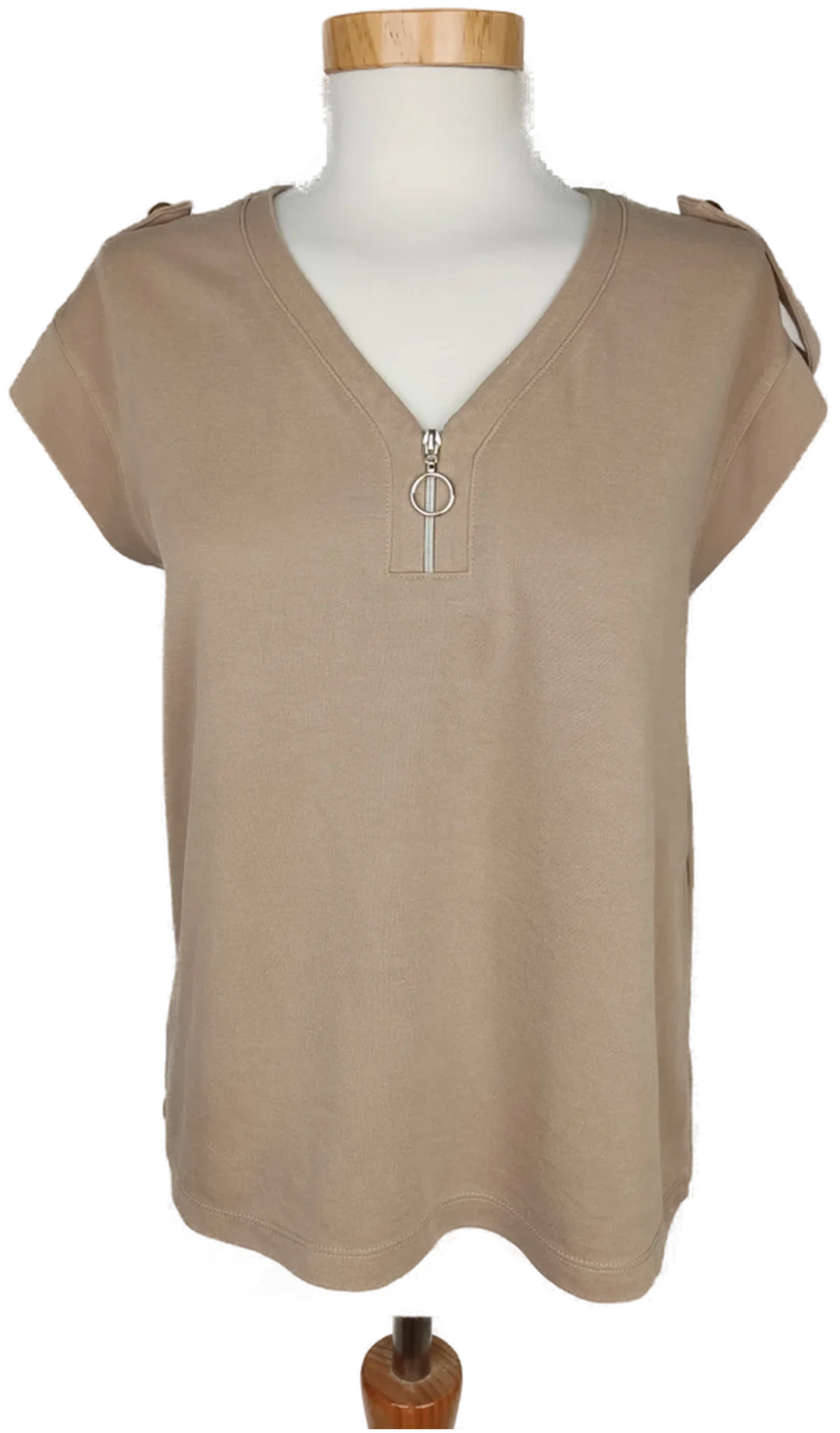 s.Oliver Damen T-Shirt beige - XS/34 - Bild 4