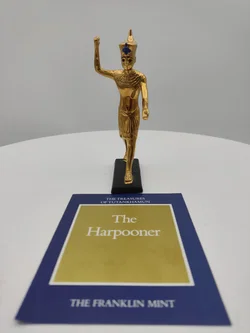Goldene Harpooner Porzellan & Zertifikat von Franklin Mint | Mit abgebrochenen Speer - Bild 10