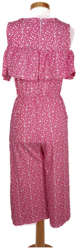 [NEU] LELA Damen Jumpsuit rosa/weiß gemustert - S/36 - Bild 2