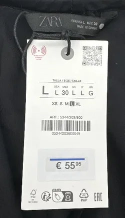 Zara - Damen Satinhose mit Spitzenbesatz - Gr. L – Vorschau 4