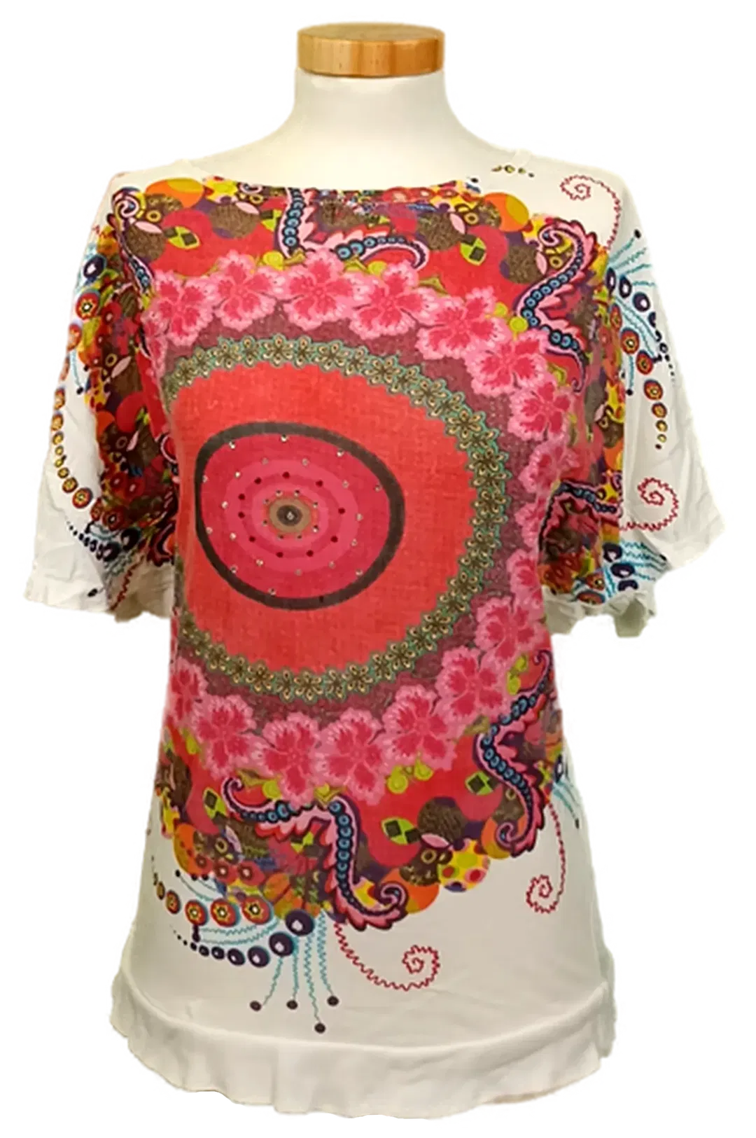 Desigual Damen T-Shirt mehrfarbig gemustert Gr. S - Bild 4