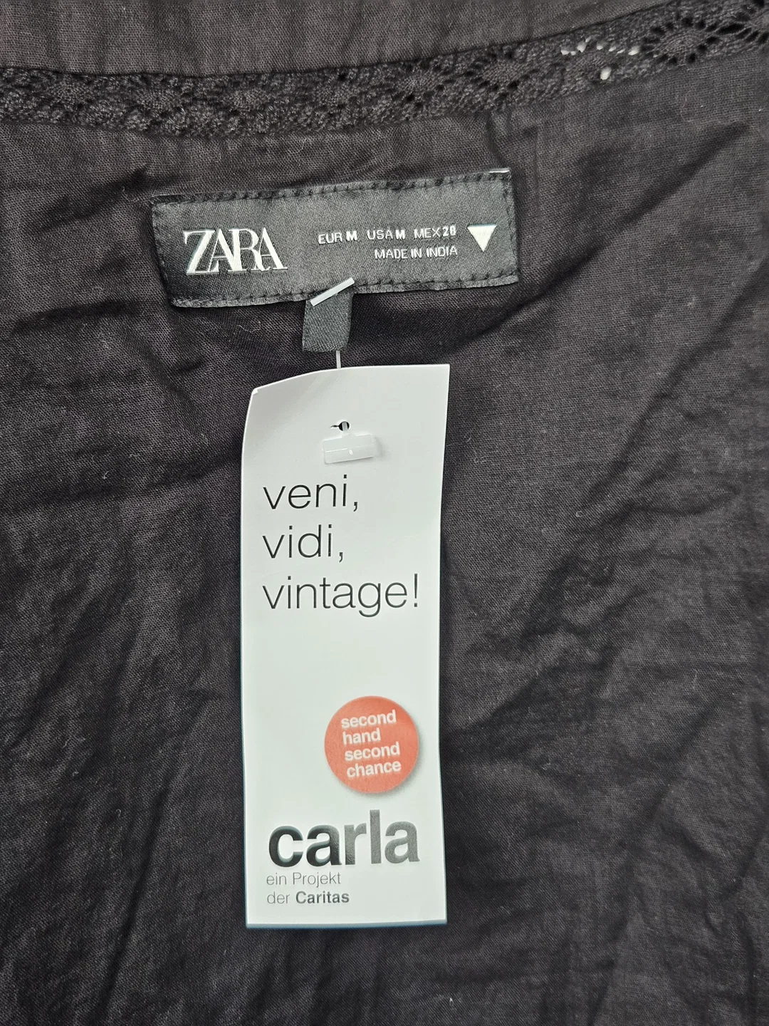 ZARA Damen Top, schwarz - Gr. M  – Bild 4