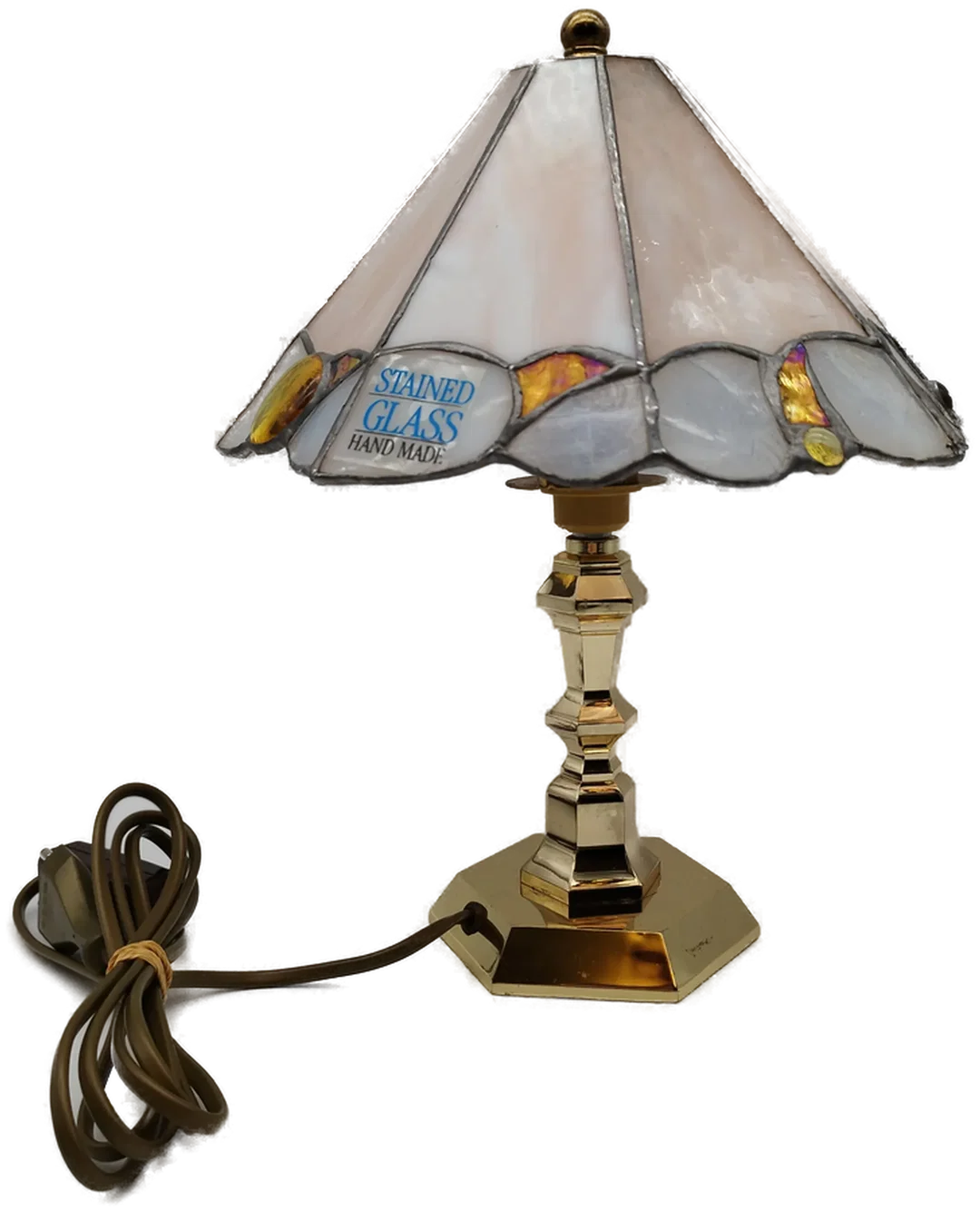 HONSEL Stained Glass Nachttischlampe - 40W / 250V / Handarbeit – Bild 1
