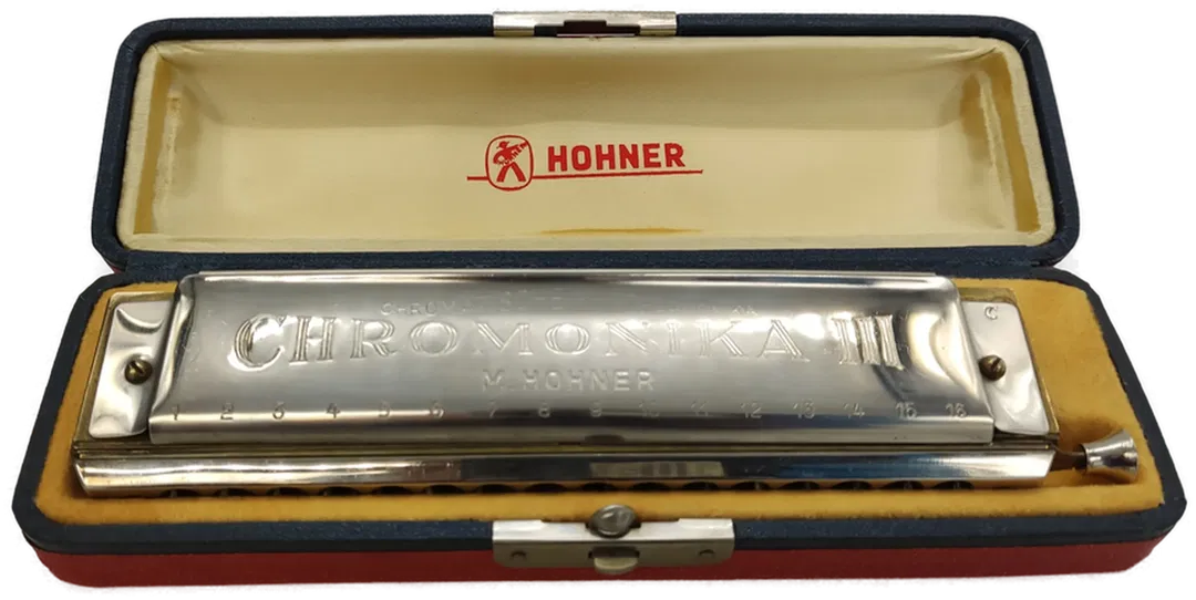 M.Hohner Chronmonika III 280  C  Mundharmonika 16 Kanäle mit Etui - Bild 4
