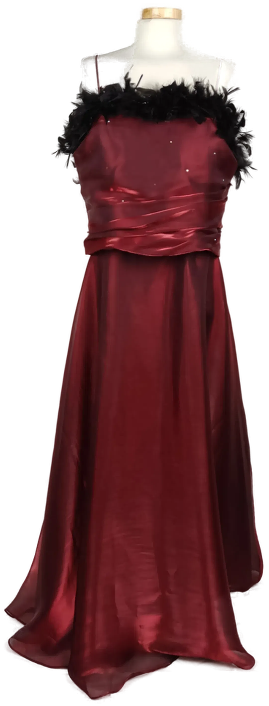 Unique Damenabendkleid  mit Stola bordeaux- XL/ 42 - Bild 4