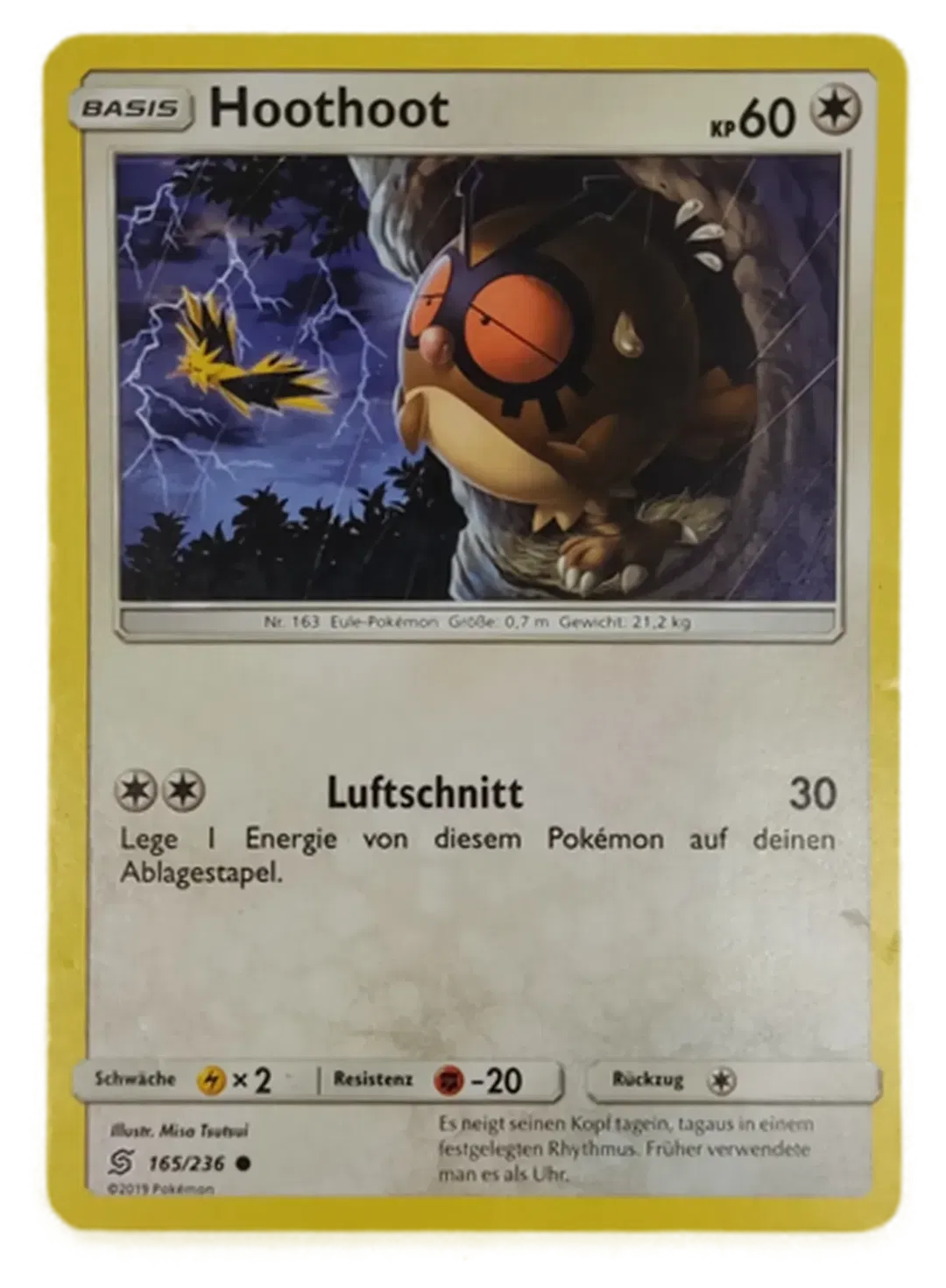  Pokémon Sammelkarte Hoothoot Basis - Bild 4