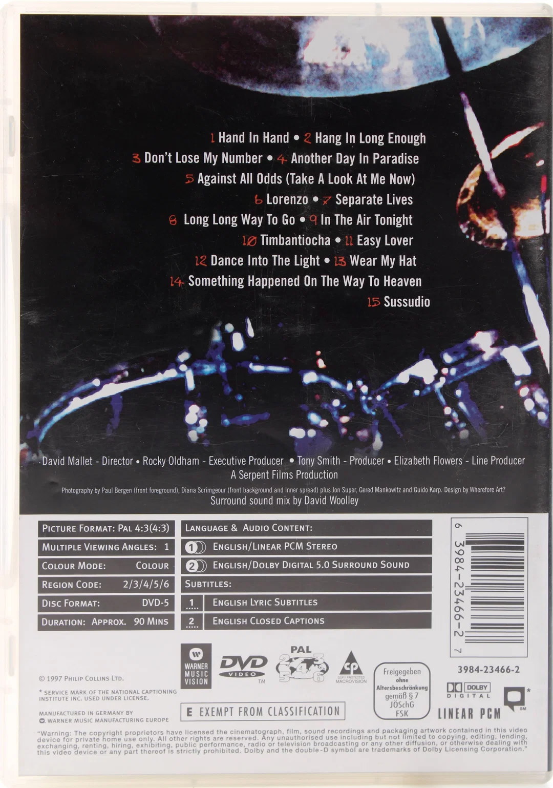 DVD Phil Collins – Live and Loose in Paris (DVD, 1997) – Bild 2
