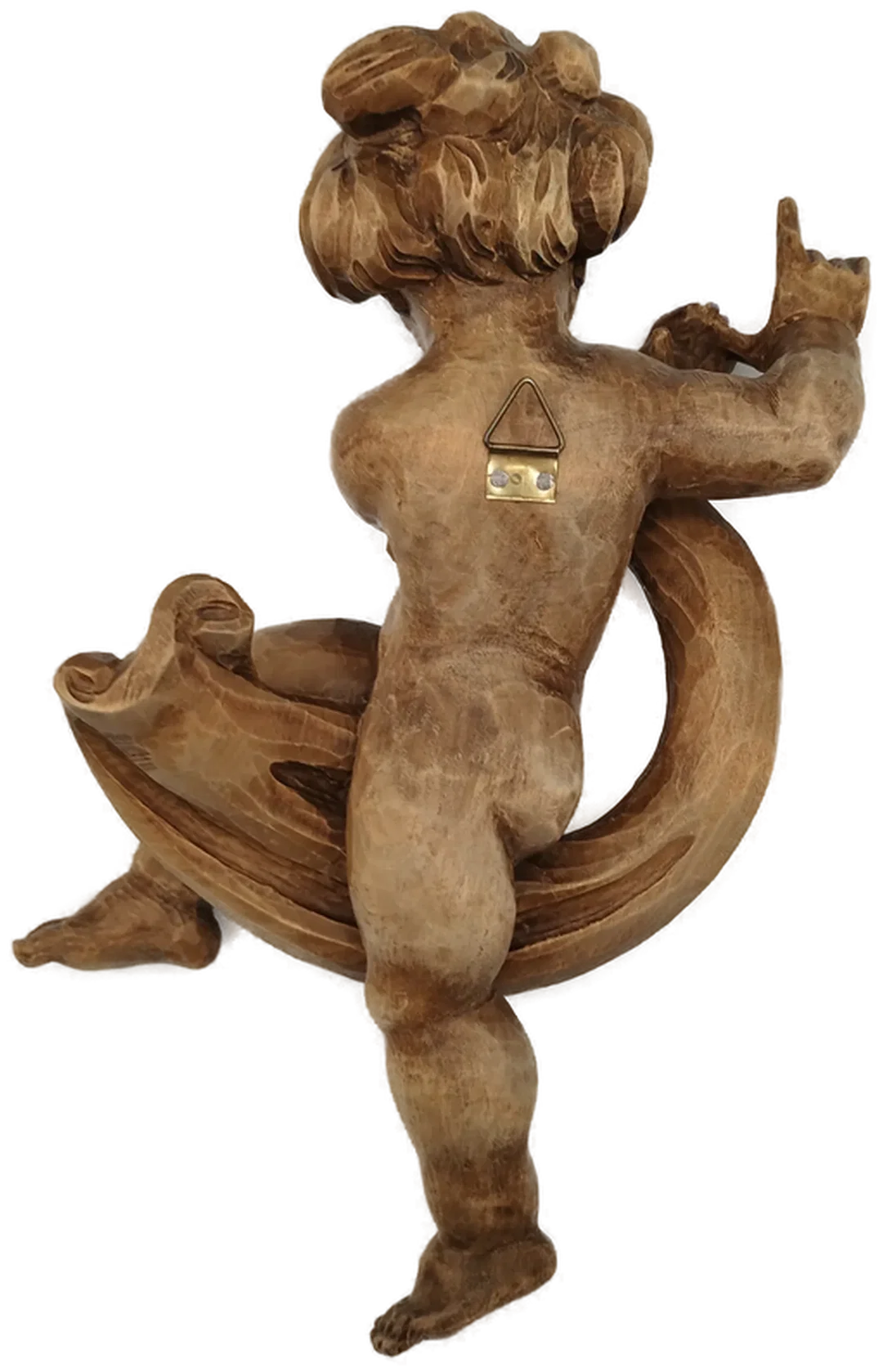 Dynamischer Holzengel als Holz - ca. 30cm hoch – Bild 2