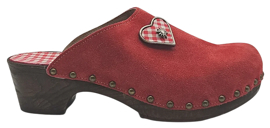 Alpenglück Damen Clog, rot/braun - Gr. 40 – Bild 2