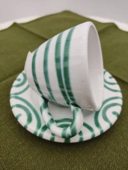 Gmundner Keramik Espresso-Set Grün Geflammt | Geschenkbox - Bild 10