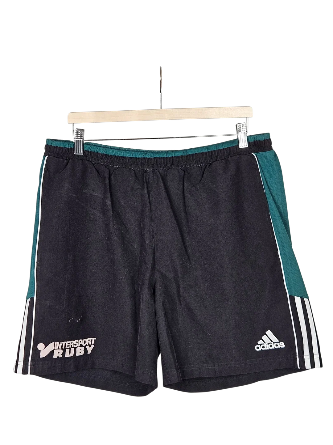 ADIDAS Herren Sportshorts, grün-schwarz, Gr. L - Bild 4