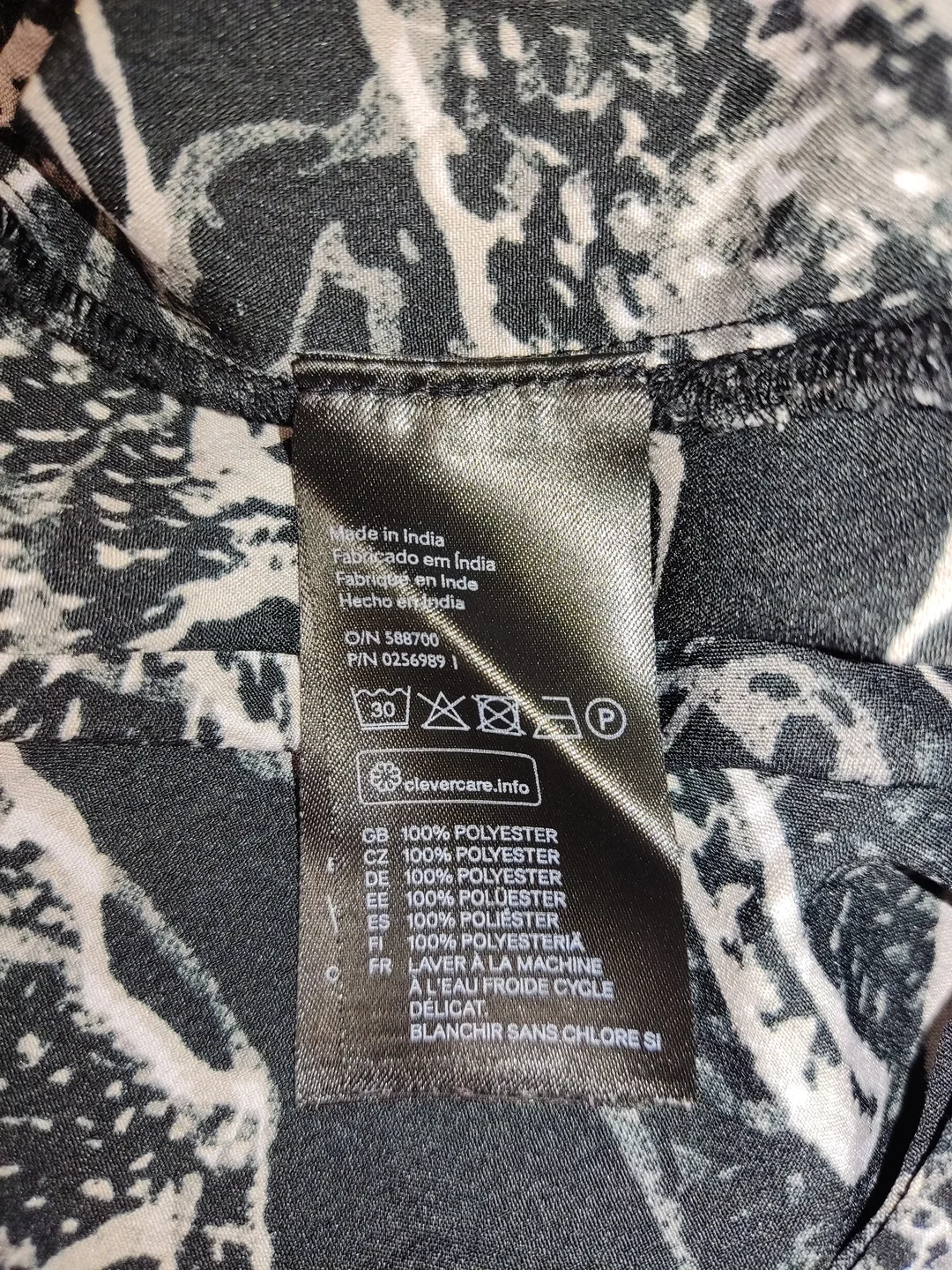 Damen-Jumpsuit von H&M in Schwarz mit Muster | Einzelstück – Bild 3