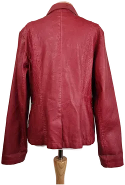 C&A Lederoptik Damen Jacke rot Gr. 42 - Bild 2